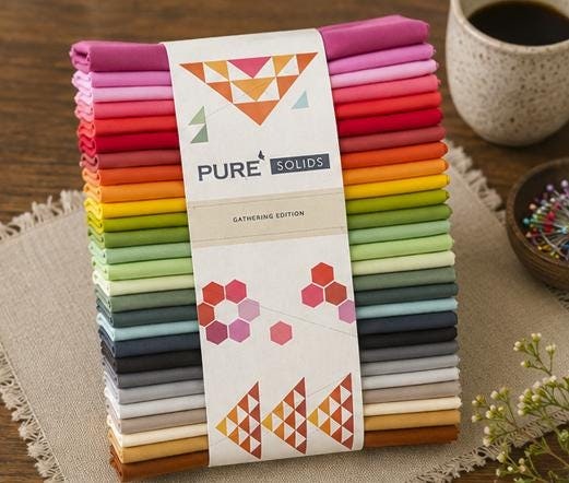 AGF Pure Solids – Gathering Edition | 23 Half-Yard Cuts | 11.5 Total Yards | Art Gallery Fabrics Pure Solids